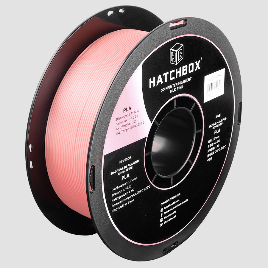 Hatchbox PLA SILK Pink-1.75MM,1KG spool,3D filament, +/- 0.03mm