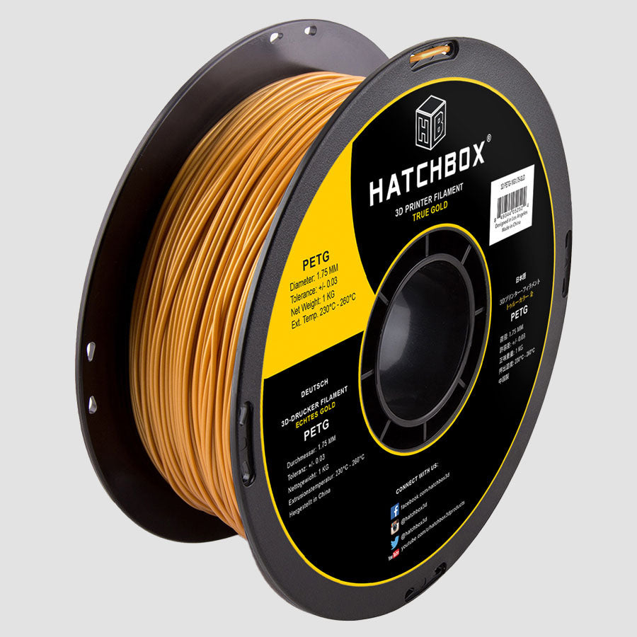 Gold PETG Filament to Minimize Warping Tendencies – HATCHBOX 3D