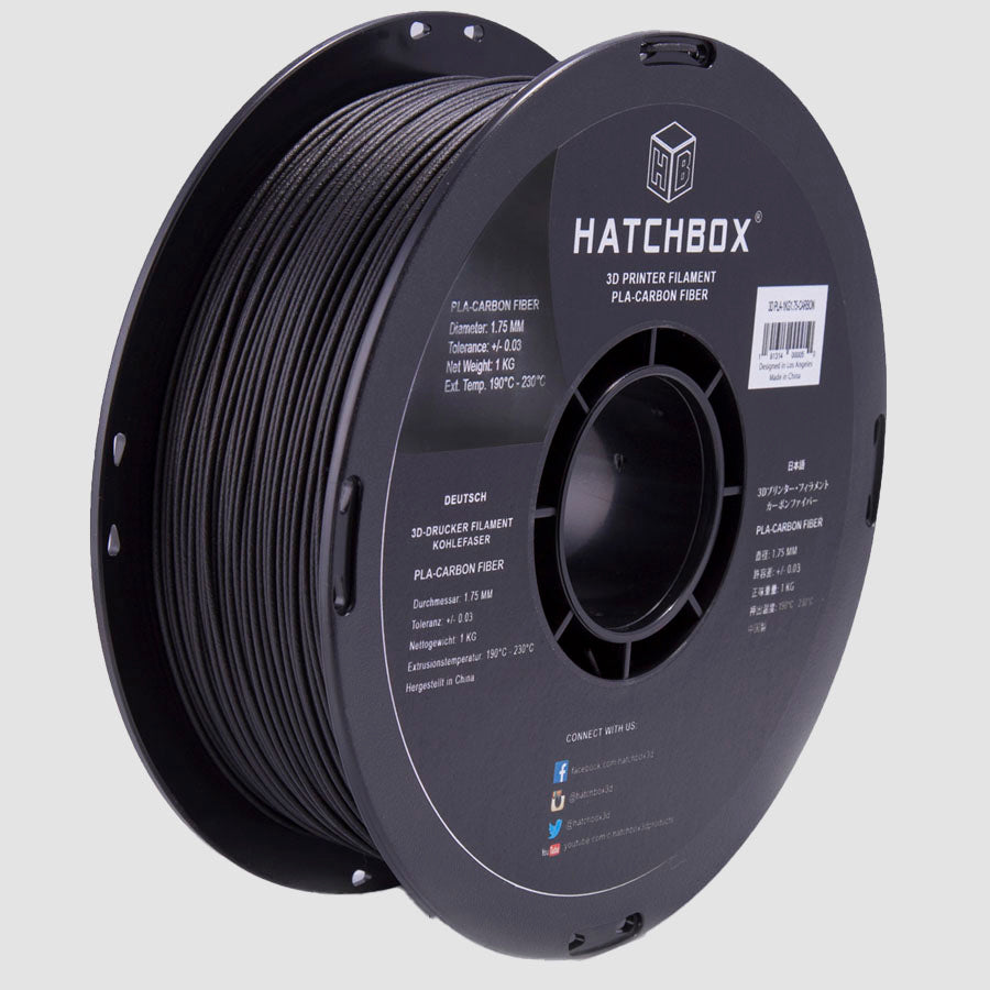 Hatchbox PLA Carbon Fiber-1.75MM,1KG spool,3D filament, +/- 0.03mm –  HATCHBOX 3D