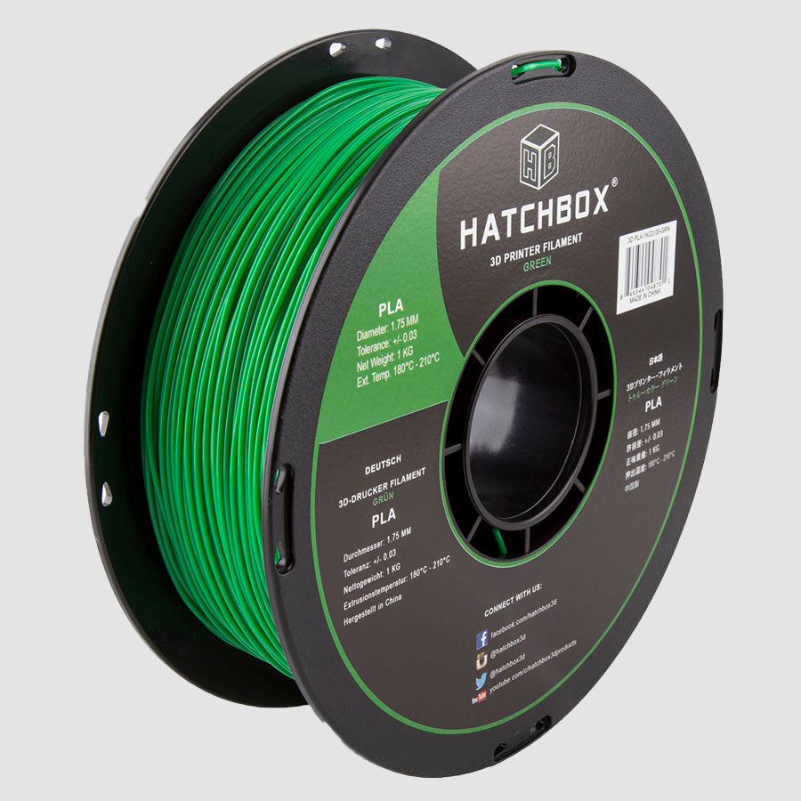 HATCHBOX PLA 1.75 mm 3D Printer Filament in Pastel Green, 1kg Spool 