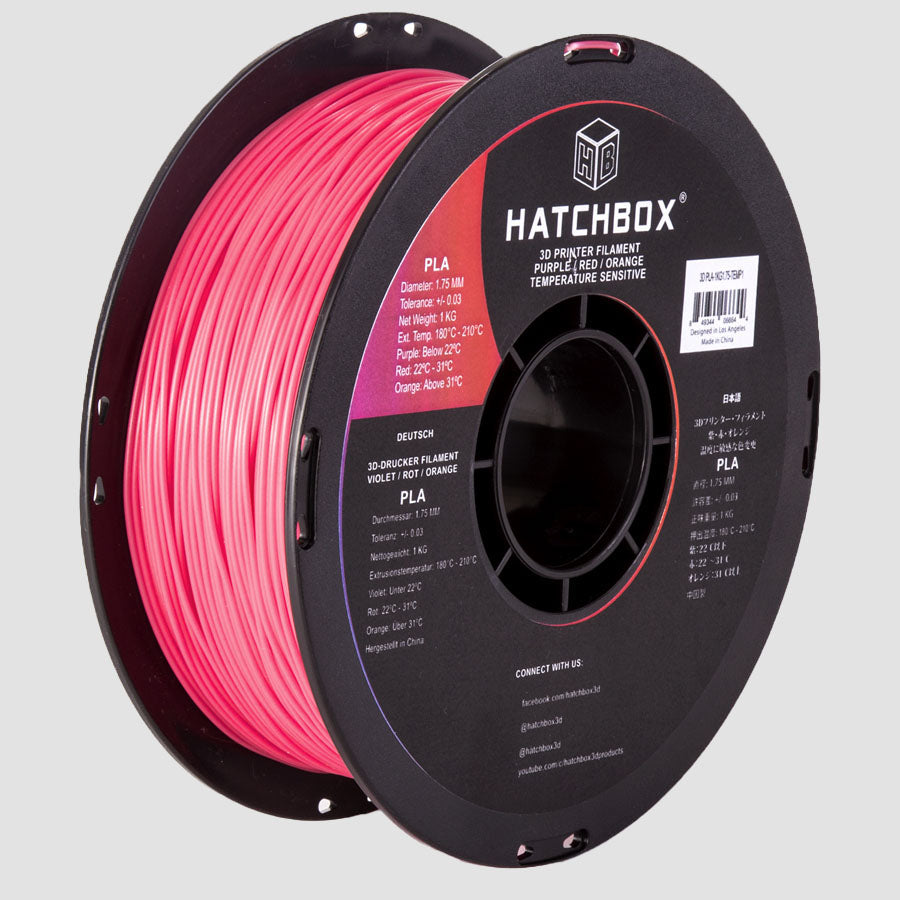 PLA Temperature Changing (Purple/Salmon Red/Orange) 1KG spool – HATCHBOX