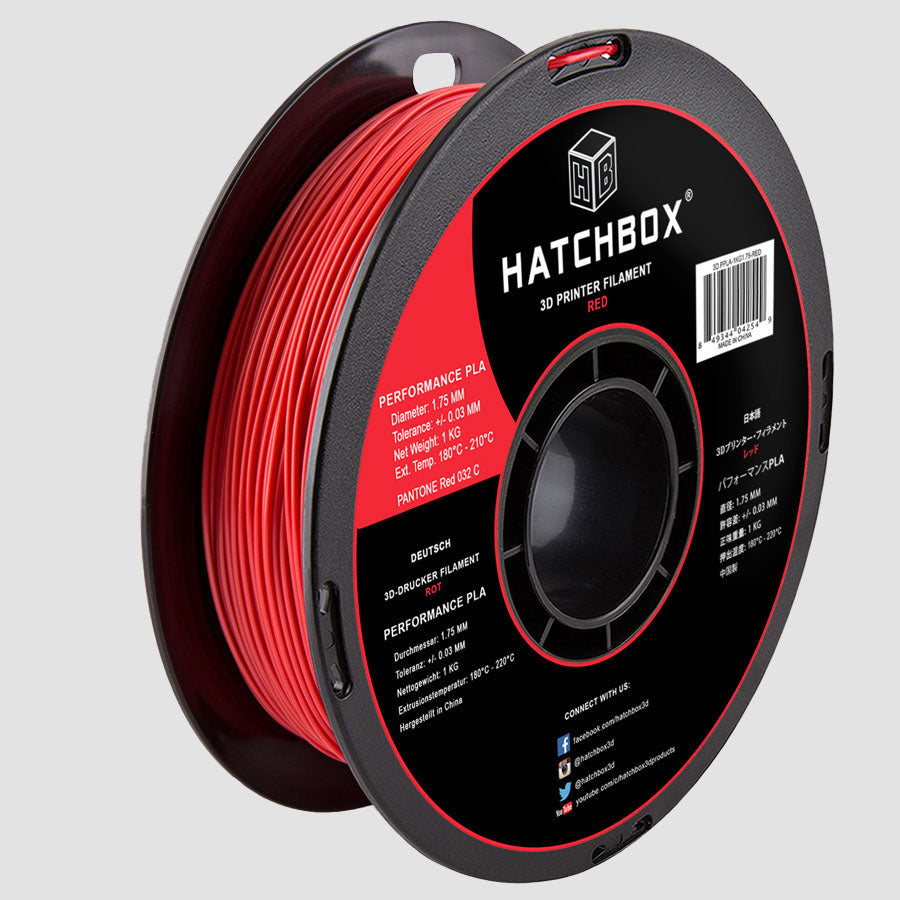 Hatchbox PLA Transparent Red-1.75MM,1KG spool,3D filament, +/- 0.03mm –  HATCHBOX 3D