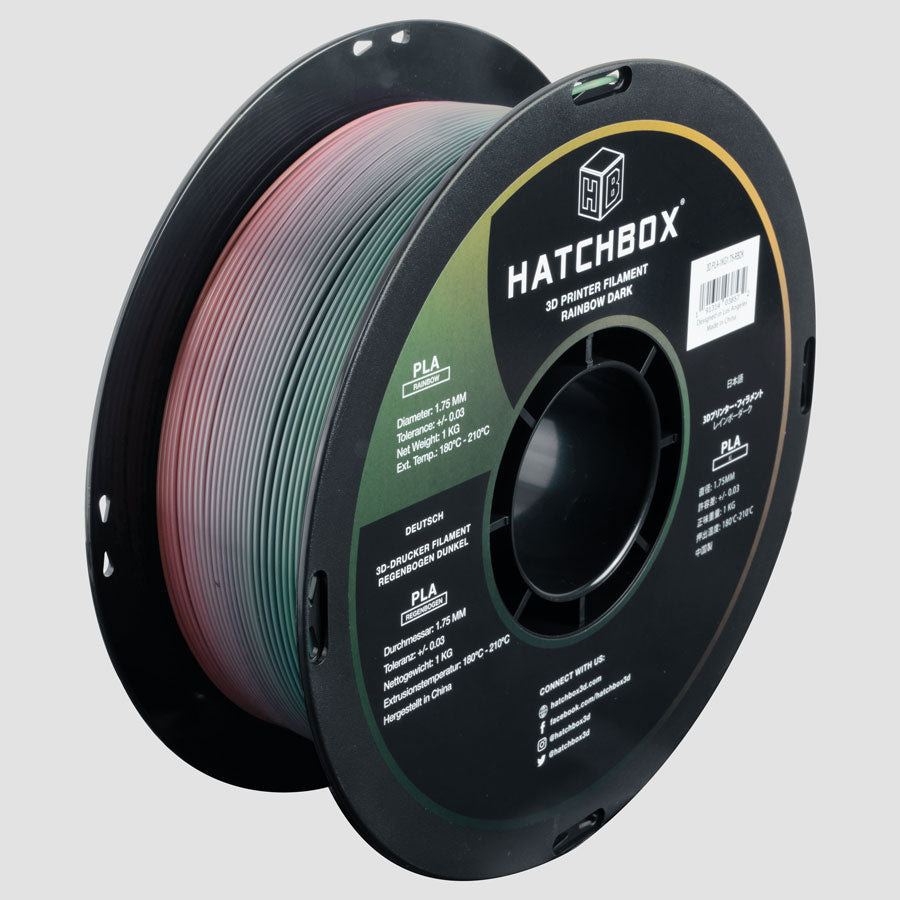 DARK RAINBOW PLA FILAMENT - 1.75MM, 1KG SPOOL