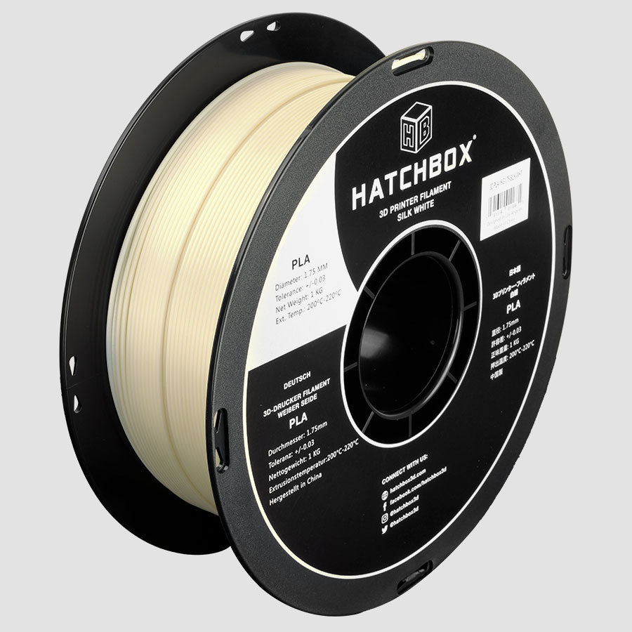 SILK WHITE PLA FILAMENT - 1.75MM, 1KG SPOOL