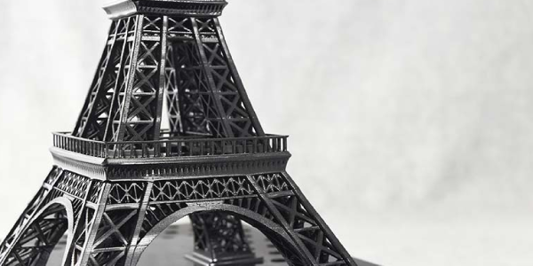 photopolymer 3d printer resin print of the eiffel tower