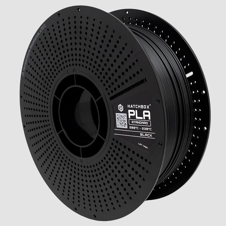BLACK PLA FILAMENT REFILL & RELOADABLE SPOOL - 1.75MM, 1KG SPOOL