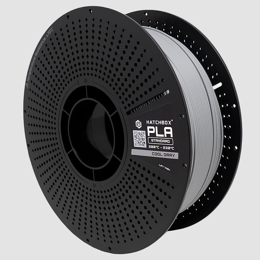 COOL GRAY PLA FILAMENT REFILL & RELOADABLE SPOOL - 1.75MM, 1KG SPOOL