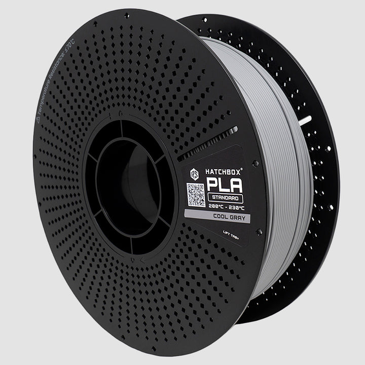 COOL GRAY PLA FILAMENT REFILL & RELOADABLE SPOOL - 1.75MM, 1KG SPOOL