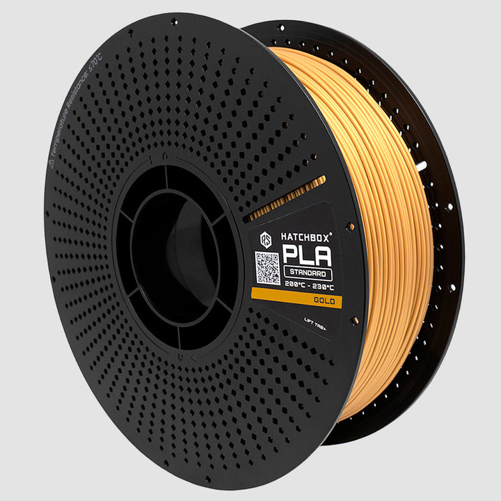 GOLD PLA FILAMENT REFILL & RELOADABLE SPOOL - 1.75MM, 1KG SPOOL