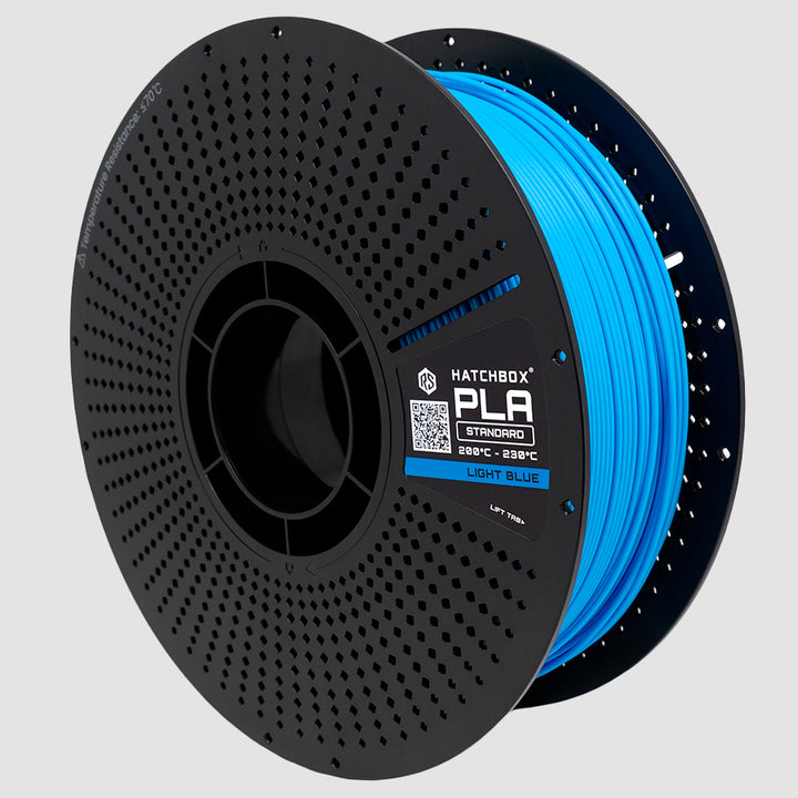 LIGHT BLUE PLA FILAMENT REFILL & RELOADABLE SPOOL - 1.75MM, 1KG SPOOL