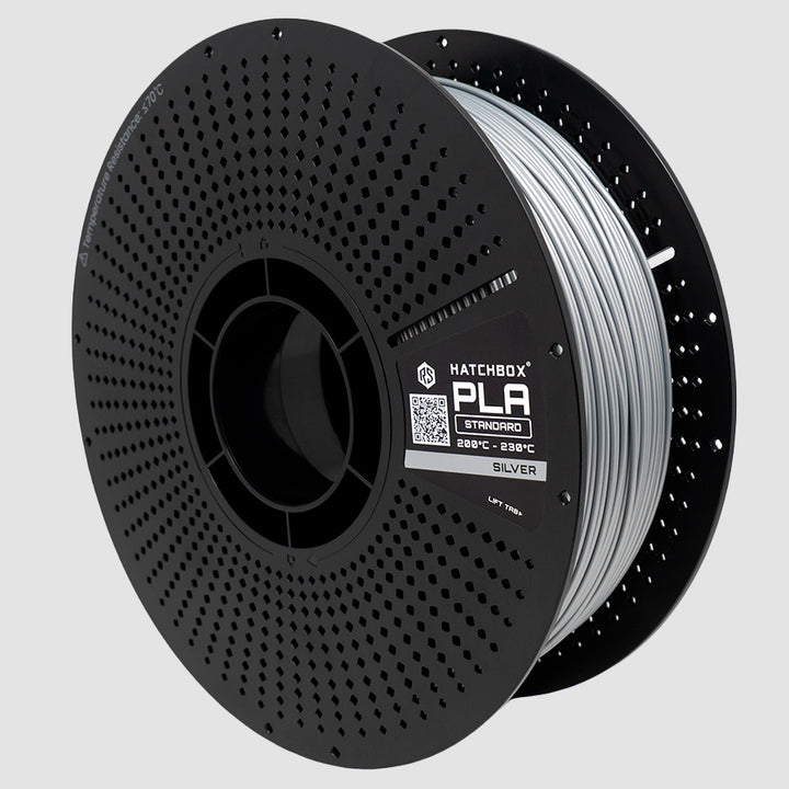 SILVER PLA FILAMENT REFILL & RELOADABLE SPOOL - 1.75MM, 1KG SPOOL