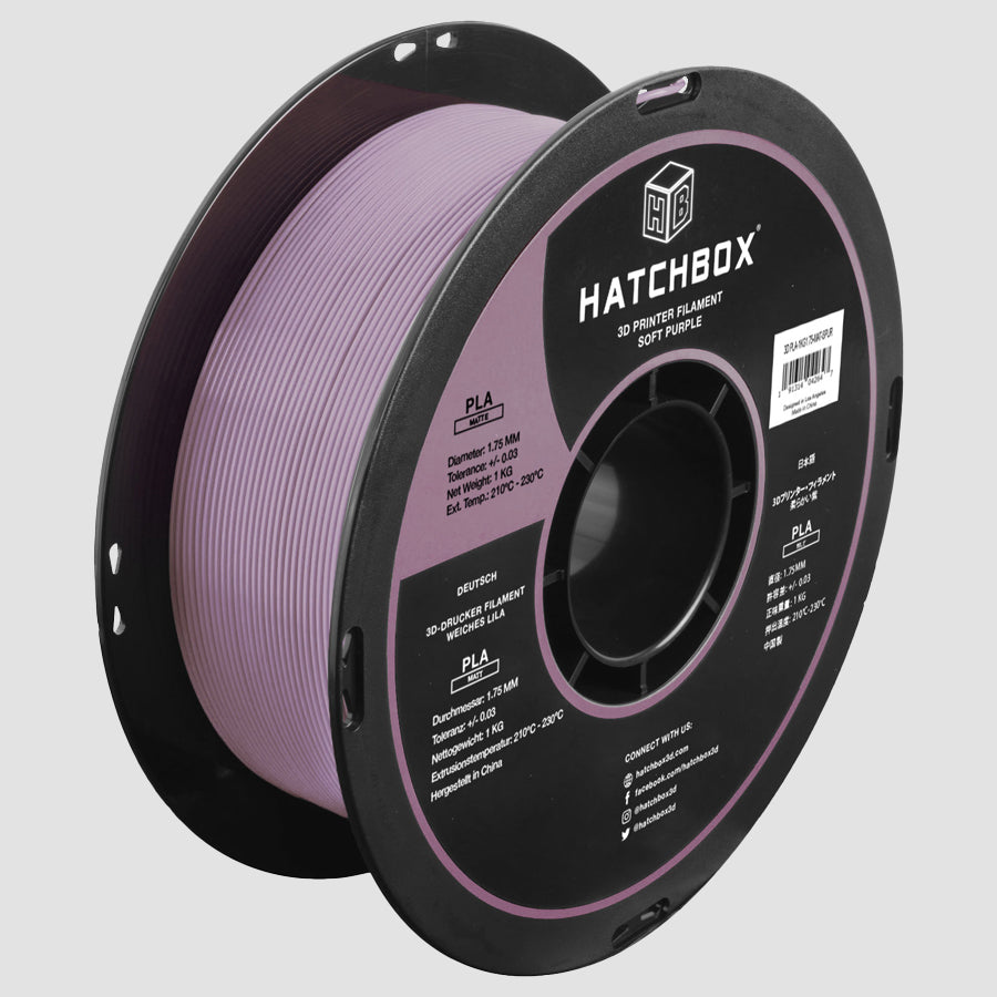 SOFT PURPLE MATTE PLA FILAMENT - 1.75MM, 1KG SPOOL