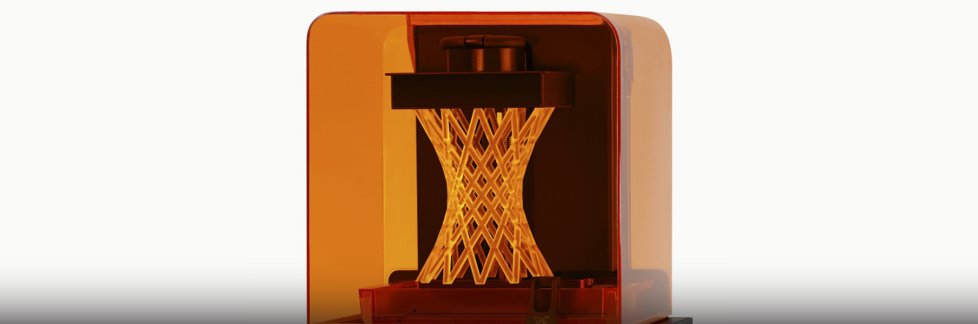 3d resin printer with a basketball net finished print