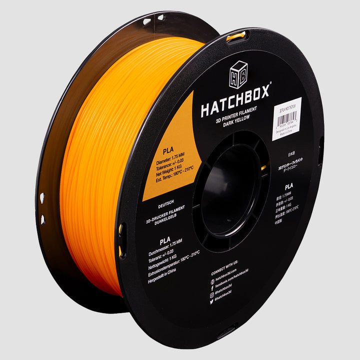DARK YELLOW PLA FILAMENT - 1.75MM, 1KG SPOOL