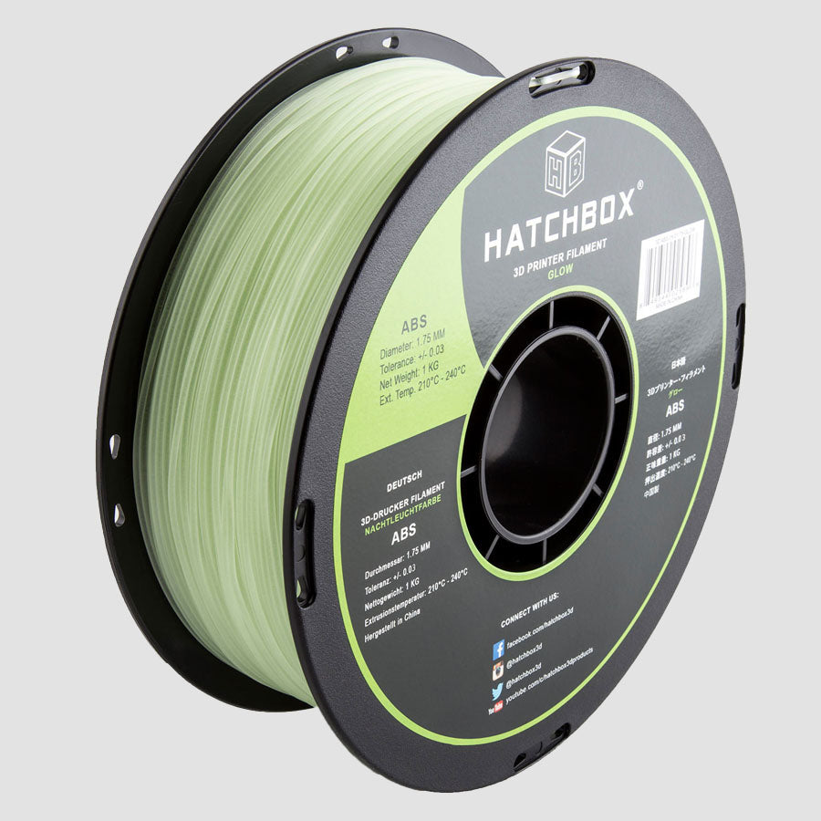 GLOW IN THE DARK ABS FILAMENT - 1.75MM, 1KG SPOOL