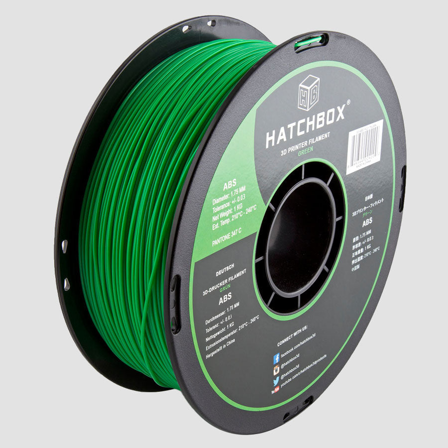 GREEN ABS FILAMENT - 1.75MM, 1KG SPOOL