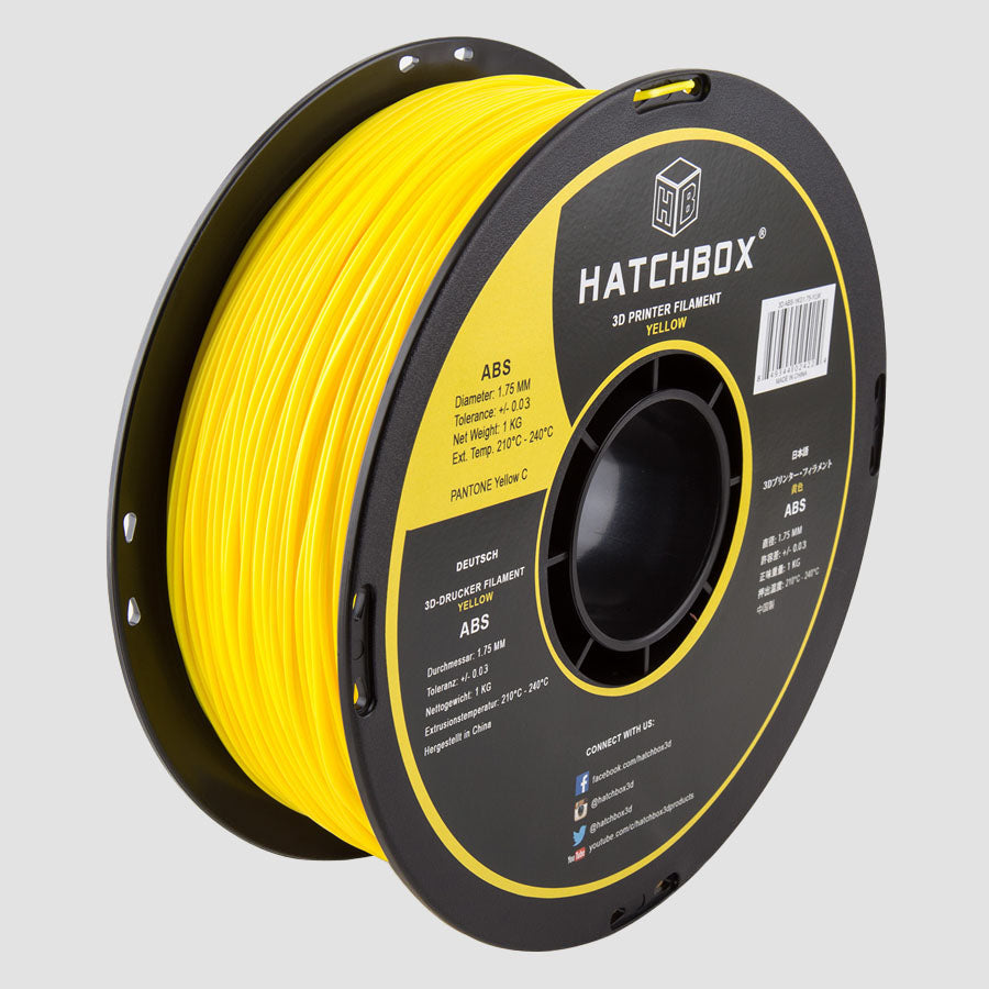 YELLOW ABS FILAMENT - 1.75MM, 1KG SPOOL