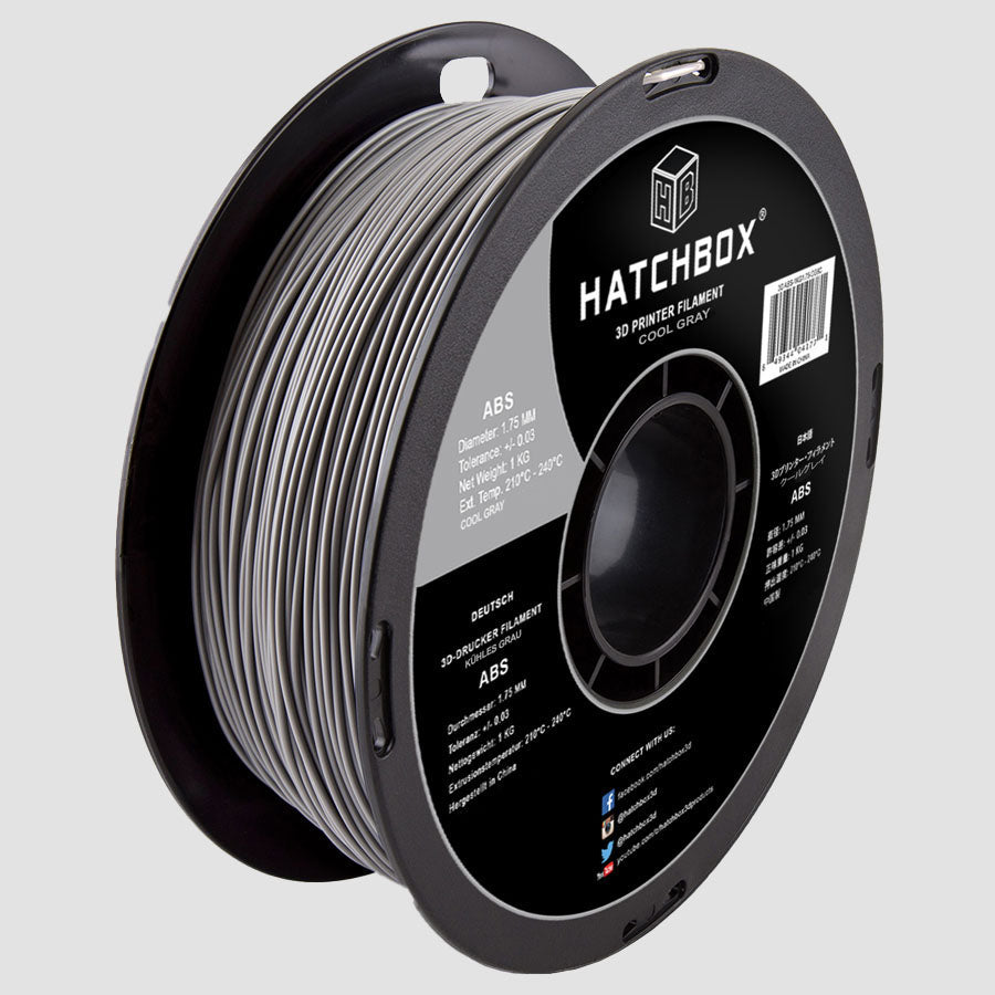 GRAY ABS FILAMENT - 1.75MM, 1KG SPOOL