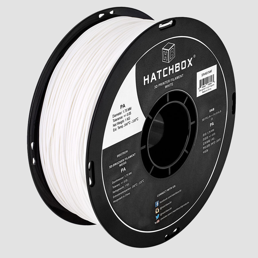 WHITE PA FILAMENT - 1.75MM, 1KG SPOOL