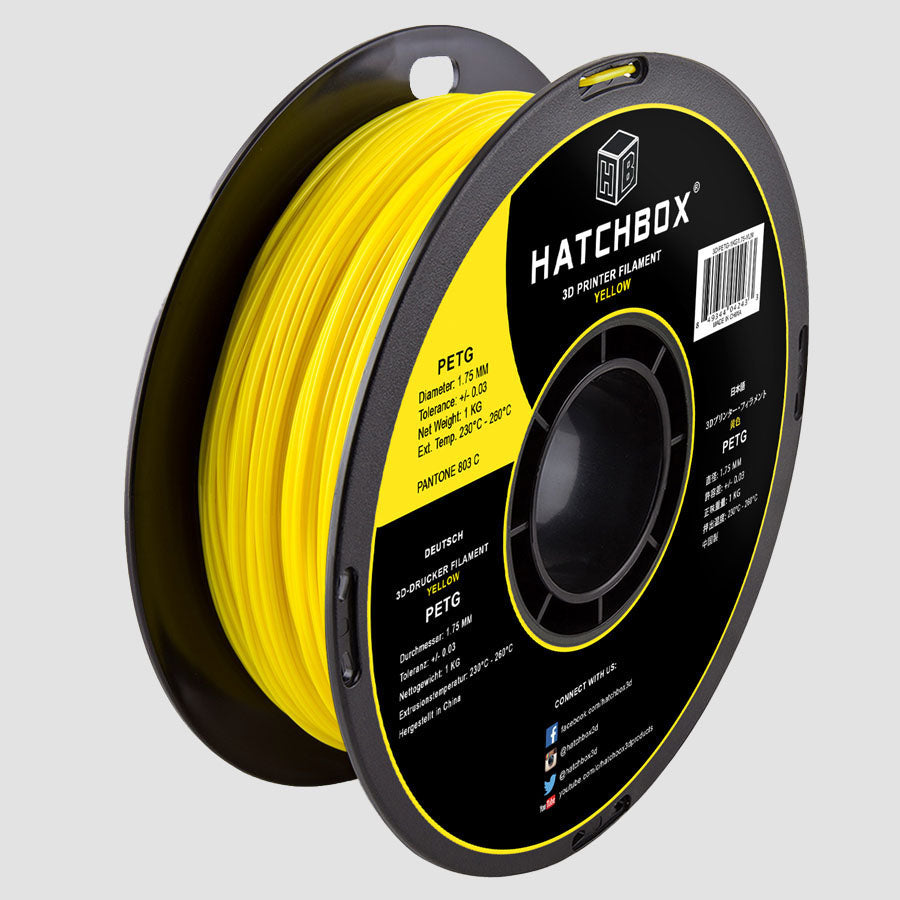 YELLOW PETG FILAMENT - 1.75MM, 1KG SPOOL