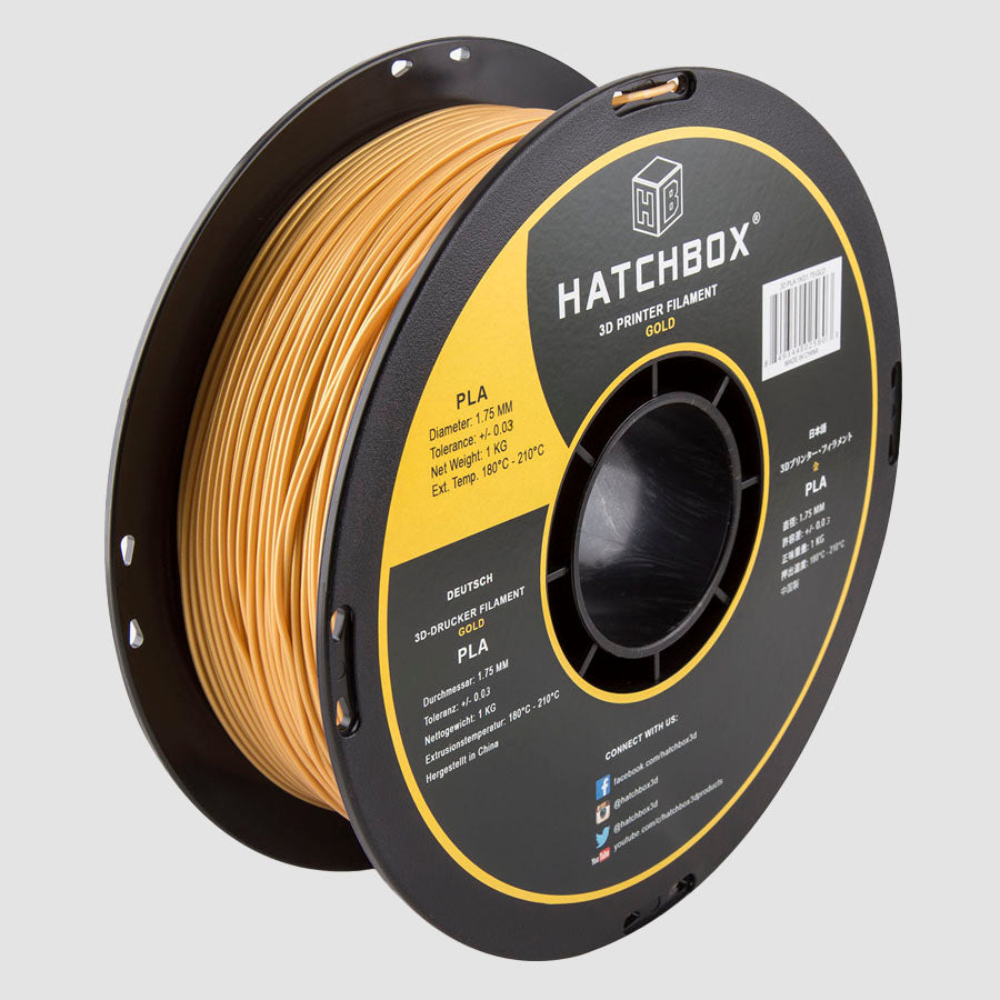 GOLD PLA FILAMENT - 1.75MM, 1KG SPOOL