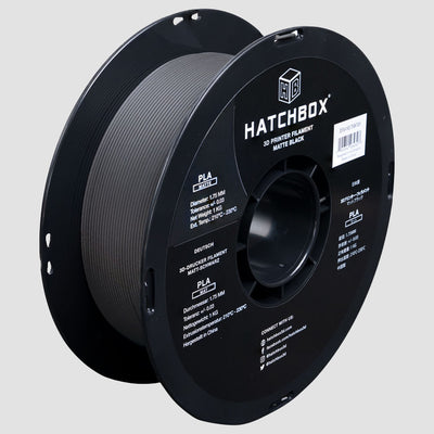 BLACK MATTE PLA FILAMENT - 1.75MM, 1KG SPOOL