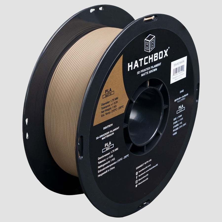 BROWN MATTE PLA FILAMENT - 1.75MM, 1KG SPOOL