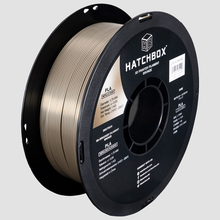 METALLIC FINISH BRONZE PLA FILAMENT - 1.75MM, 1KG SPOOL