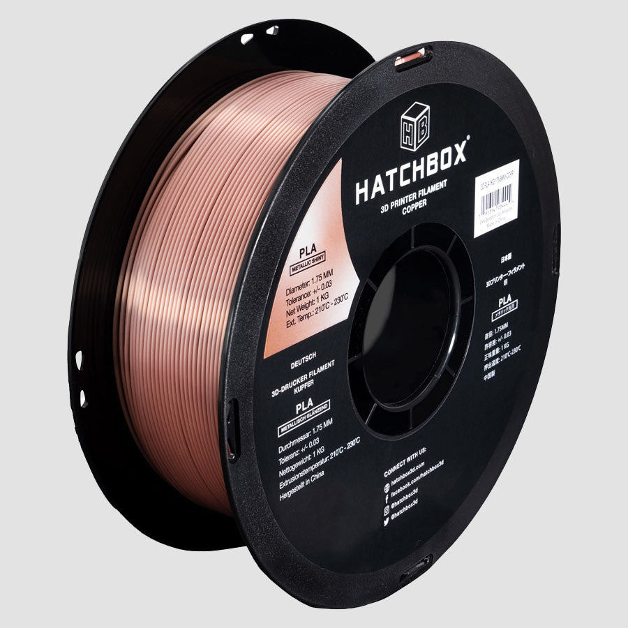 METALLIC FINISH COPPER PLA FILAMENT - 1.75MM, 1KG SPOOL