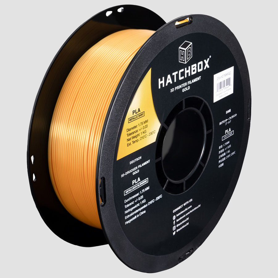 METALLIC FINISH GOLD PLA FILAMENT - 1.75MM, 1KG SPOOL