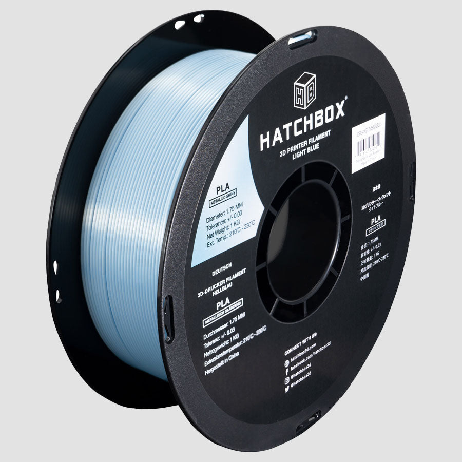 METALLIC FINISH LIGHT BLUE PLA FILAMENT - 1.75MM, 1KG SPOOL