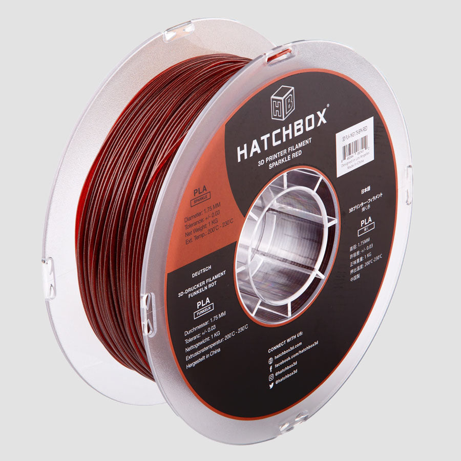 SPARKLE RED PLA FILAMENT - 1.75MM, 1KG SPOOL