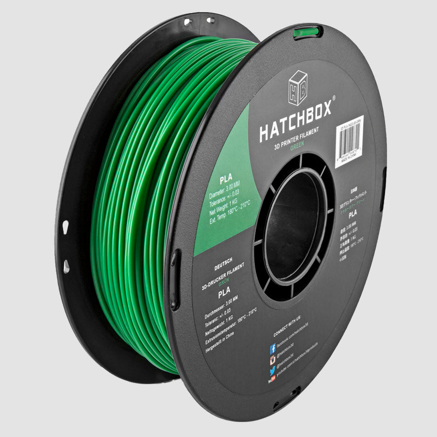 GREEN PLA FILAMENT - 3.00MM, 1KG SPOOL