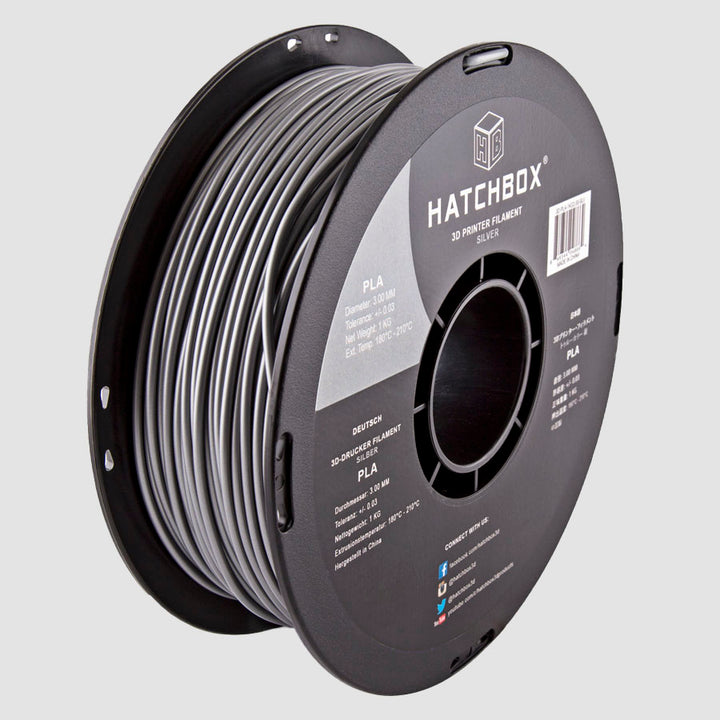 SILVER PLA FILAMENT - 3.00MM, 1KG SPOOL