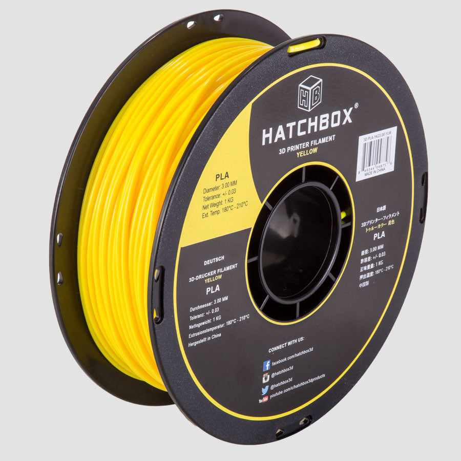 YELLOW PLA FILAMENT - 3.00MM, 1KG SPOOL