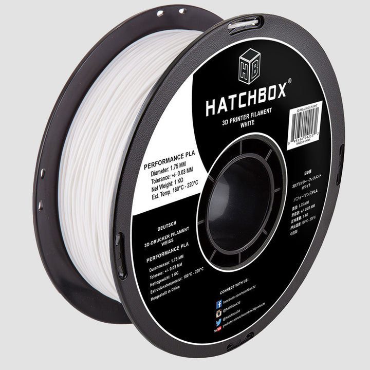 WHITE PERFORMANCE PLA FILAMENT - 1.75MM, 1KG SPOOL
