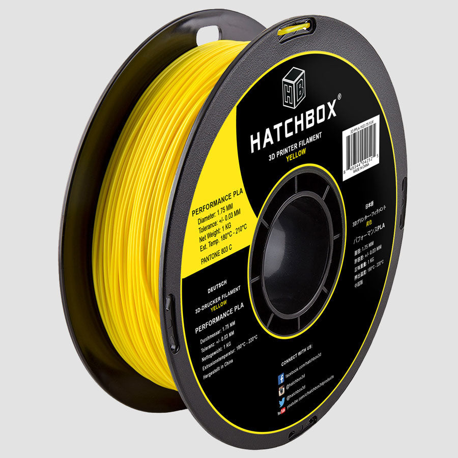 YELLOW PERFORMANCE PLA FILAMENT - 1.75MM, 1KG SPOOL