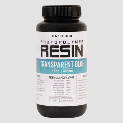 Transparent Blue 3D Printer Resin - 405nm, 500ml Bottle