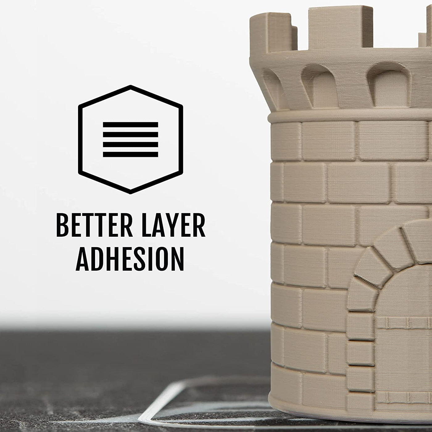 HATCHBOX Matte PLA 3D Printer Filament, Dimensional Accuracy +/- 0.03 mm, 1  kg Spool, 1.75 mm, Stone Gray 