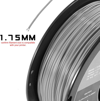 STONE GRAY MATTE PLA FILAMENT - 1.75MM, 1KG SPOOL