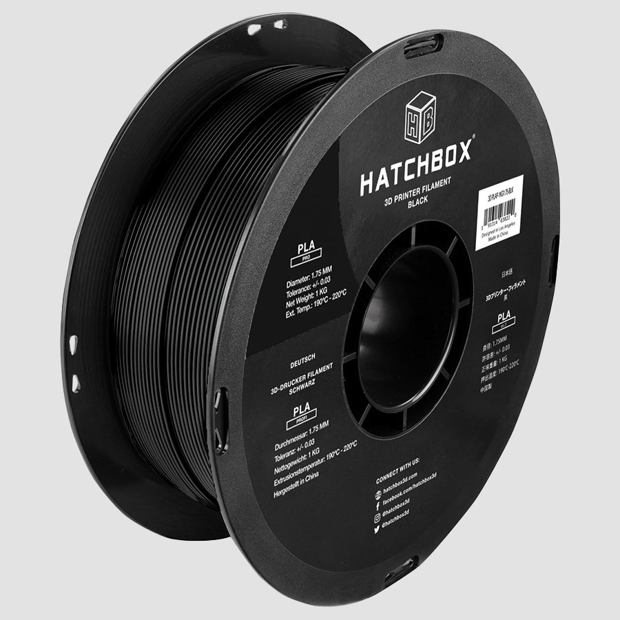 BLACK PLA PRO+ FILAMENT - 1.75MM, 1KG SPOOL