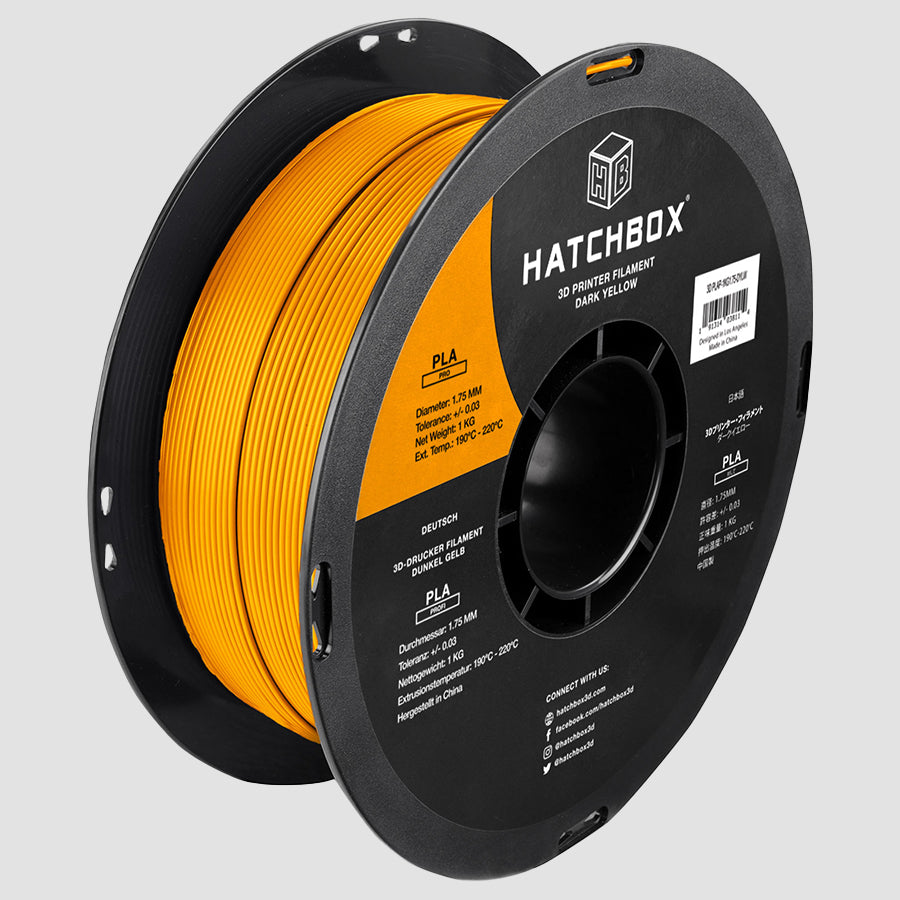 DARK YELLOW PLA PRO+ FILAMENT - 1.75MM, 1KG SPOOL